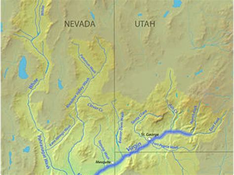 Map Of Rivers In California Virgin River Wikipedia | secretmuseum