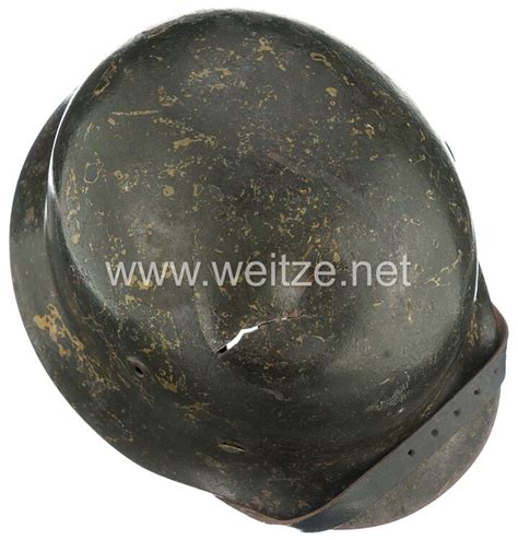 Wehrmacht Heer Stahlhelm M40 Mit 1 Emblem Battle Damaged German