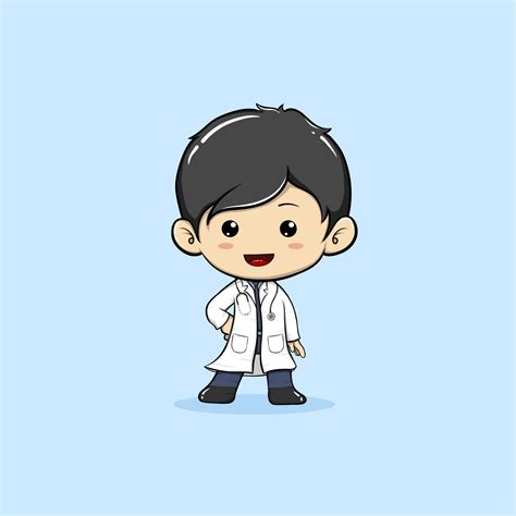 Cartoon Cute little male doctor,vector design 11334689 Vector Art at ...