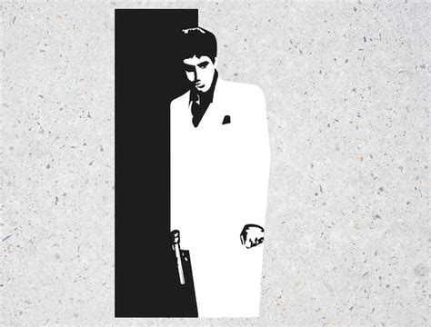 Wall D Cor Scarface Poster Scarface Cut Files For Silhouette Svg Eps