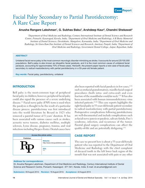 Pdf Case Report Facial Palsy Secondary To Partial Dokumen Tips