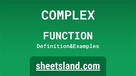 Complex Function Definition Formula Examples And Usage