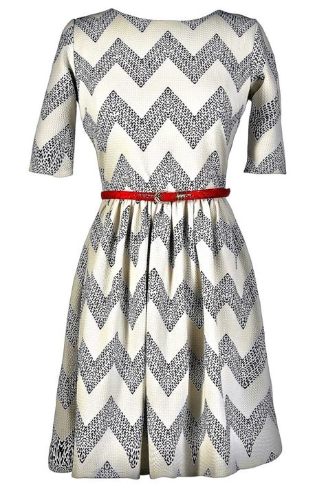 Black And White Chevron Dress Black White And Red Dress Cute Holiday