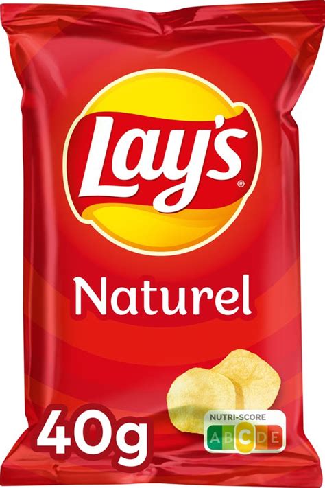 Lay S Chips Naturel Chips 20 X 40 Gram Bol