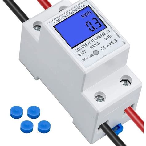 Compteur électrique Monophasé 5 80A 230V 50Hz Compteur d énergie