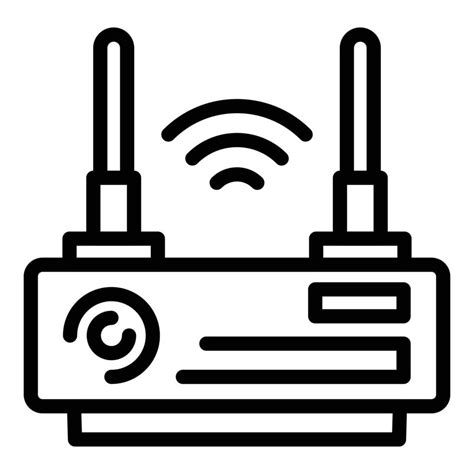 Smart Office Wifi Router Icon Outline Style 15887268 Vector Art At