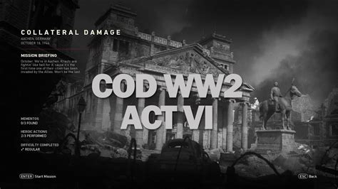 Act Vi Main Pc Game Call Of Duty Wwii On Gtx 1650 Ultrawide Screen No Commentary Youtube