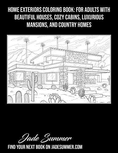 Home Exteriors Coloring Book For Adults With Beautiful Houses Cozy