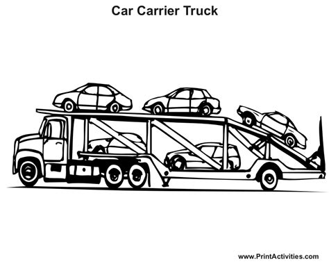 Car Carrier Coloring Pages