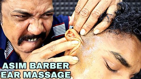 Head Scratching And Ear Massage With Oil Asim Barber Loud Neck And Hair