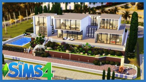 White Modern Mansion X No Cc The Sims