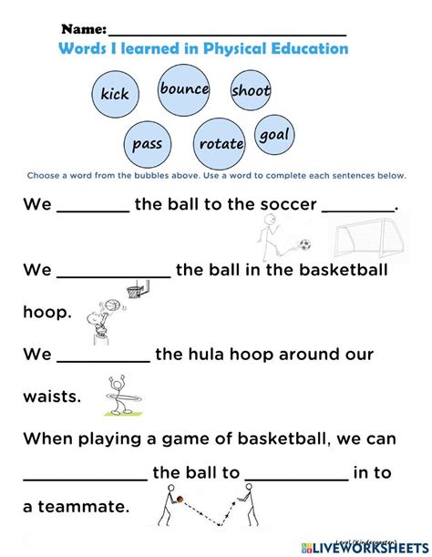 Physical Education Worksheets Have Fun Teaching Worksheets Library