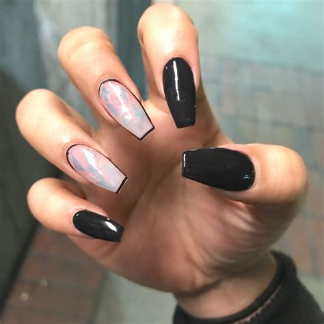 The Best 25 Black Coffin Grunge Aesthetic Acrylic Nails Blackbwasuox