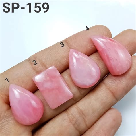 Pink Opal Natural Cabochon Semi Precious Loose Jewelry Making Etsy