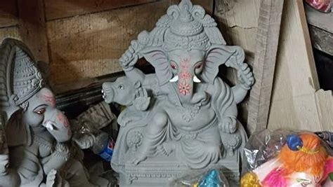 Eco Friendly Ganesha Clay Idol At Rs 250 Piece Clay Ganesh Statue In