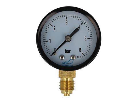 Mega Druckmanometer Bar Zoll Anschluss Nach Unten Radial