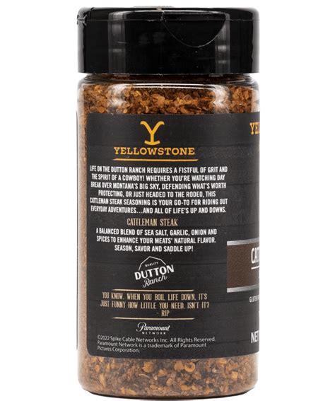 Cattleman Steak Seasoning And Rub Yellowstone