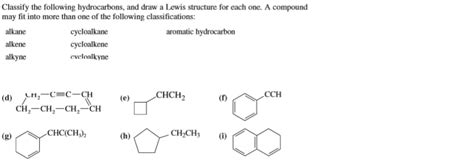 Answered Classify The Following Hydrocarbons  Bartleby