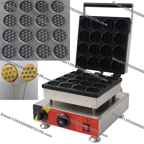 Pcs Commercial Use Non Stick V V Electric Mini Round Waffle