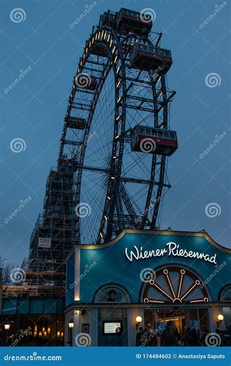 An old Wiener Riesenrad editorial photography. Image of riesenrad - 174484602