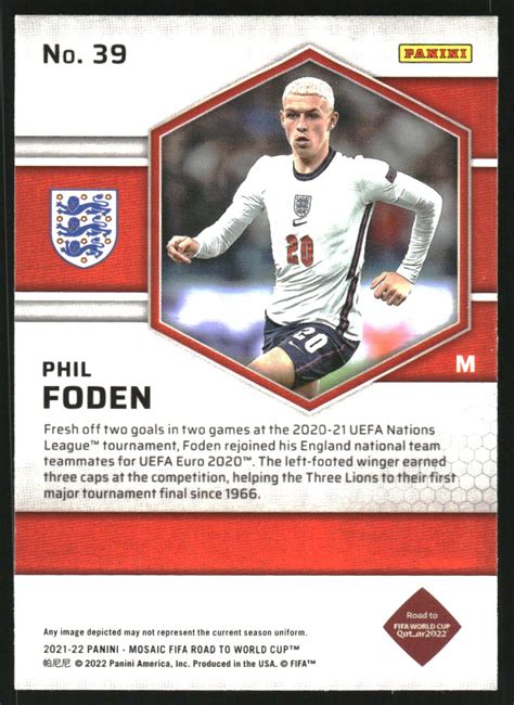 2021 22 Panini Mosaic Road To The FIFA World Cup Qatar 39 Phil Foden