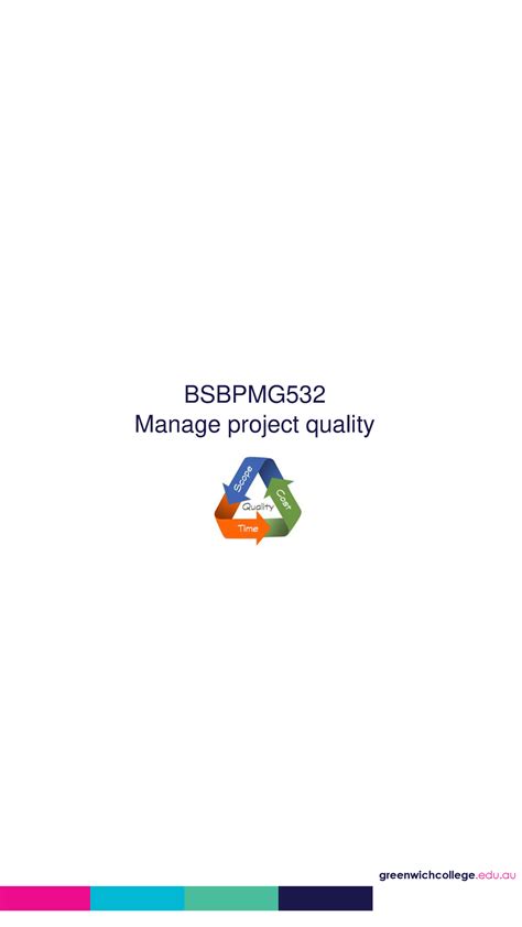 Bsbpmg 532 Presentation Week 1 ZD BSBPMG Manage Project Quality