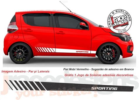 Faixa Lateral Kit Adesivo Fiat Mobi Modelo Sporting