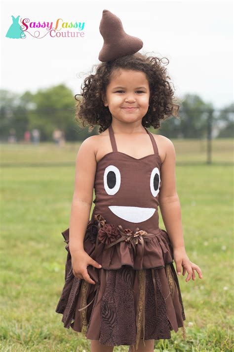 Poop Emoji Costume, Emoji Costume, Emoji Birthday Dress, Girls Costume ...