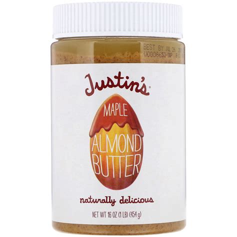 Justins Nut Butter Maple Almond Butter 16 Oz 454 G Iherb