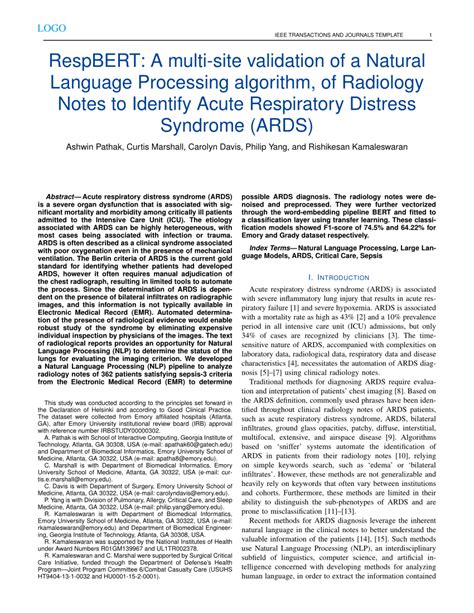 Pdf Respbert A Multi Site Validation Of A Natural Language