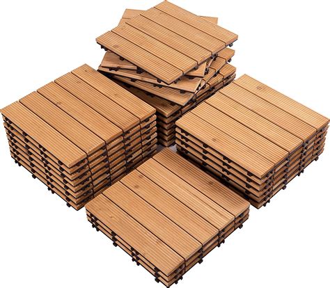 Amazon Yaheetech 27PCS Interlocking Patio Deck Tiles Outdoor