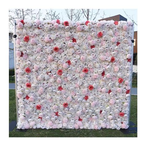 Flower Wall Backdrop Ft X Ft Artificial Roll Up Flower Walls For