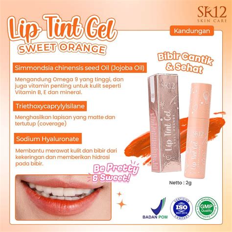 Jual Lip Tint Gel Sweet Orange Sr Lip Tint Awet Tahan Lama Cheek