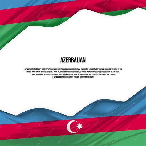 Premium Vector Azerbaijan Flag Design Waving Azerbaijan Flag Made Of Satin Or Silk Fabric