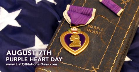 Purple Heart Day List Of National Days