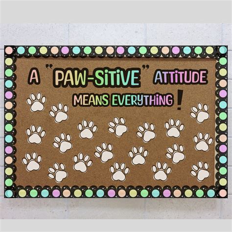 Positive Attitude Bulletin Board Kit Printable Positive Classroom Decor Positivity Bulletin