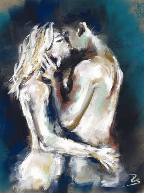 Original Oil Painting Nude Couple Embracing Abstract Erotic Etsy