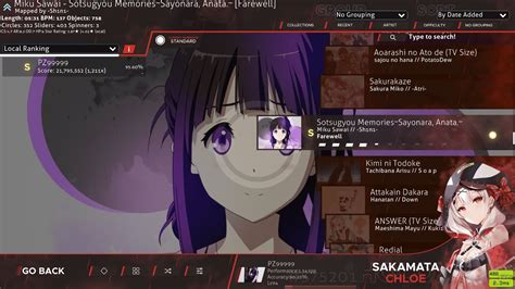 Osu Mouse Dpi 750 Sensitivity 1x Sotsugyou Memoriessayonara Anata