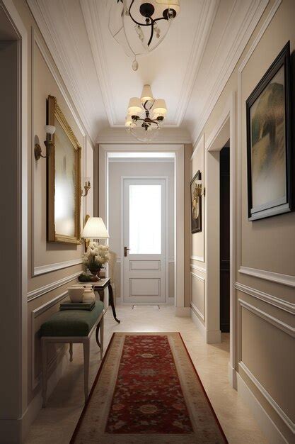 Premium AI Image Classic Style Hallway Interior In Luxury House