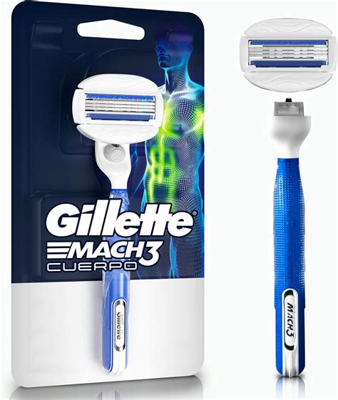 Gillette Mach Cuerpo Rastrillo Para Afeitar Reutilizable Mango