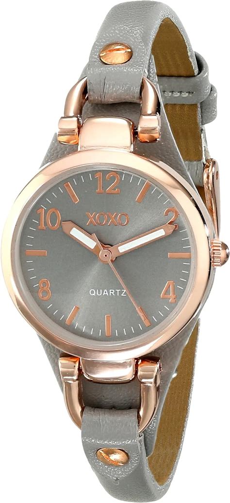 Reloj Anal Gico Xoxo Para Mujer Con Caja En Tono Oro Rosa Esfera Gris