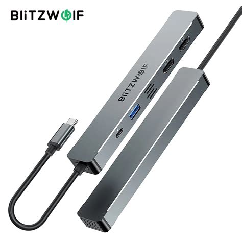 BlitzWolf BW NEW TH11 5 In 1 USB Hubs With Dual HDMI Compatible 4K 30Hz