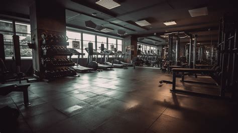 Fondo Un Gimnasio Vacío Con Todas Las Máquinas Fondo Gimnasio Limpio