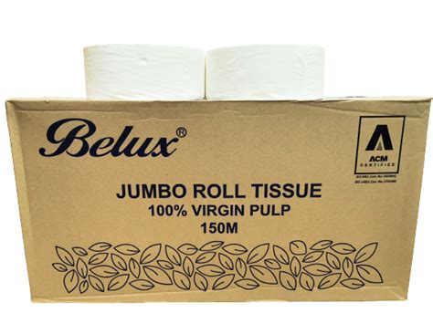 Belux Jumbo Toilet Rolls 12 Rolls Per Box 2 Ply X 150M X 12 100