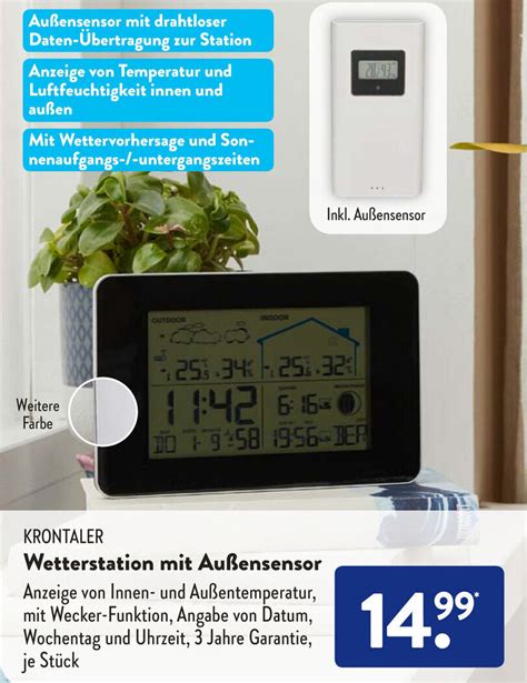 Krontaler Wetterstation Mit Au Ensensor Angebot Bei Aldi S D