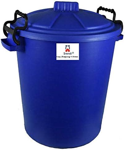 Srendi Small Medium Large Plastic Coloured Bin Waterfroof Rodent Proof