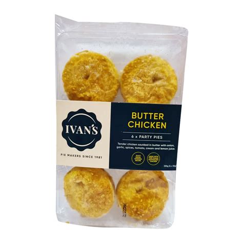 Ivan S Pies Butter Chicken Pies X6 330g Harris Farm Markets