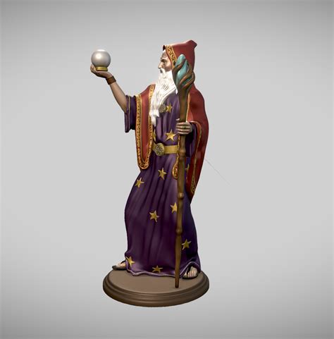 STL file Merlin wizard statue for 3D printing 🗿 ・Model to download and 3D print・Cults