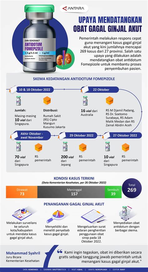 Upaya Mendatangkan Obat Gagal Ginjal Akut Infografik ANTARA News