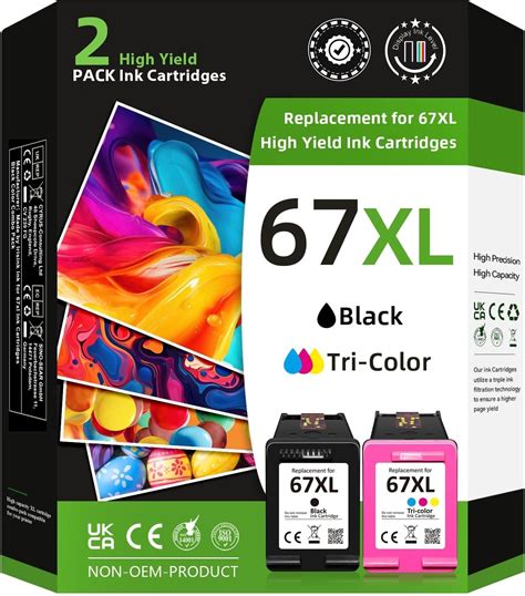 Amazon 67XL Black Ink Cartridge For HP 67XL Ink Cartridge